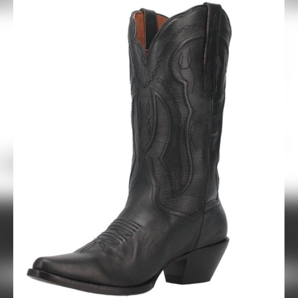 Dan Post women's leather cowboy boots. Black Women's Size 5